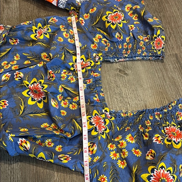 Joie Chloris Bohemian Floral Flutter Sleeve Mini Dress in Baja Blue M - Picture 4 of 6